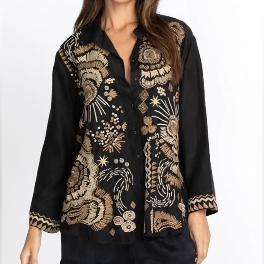 JOhNNY WAS SILK ANTONIA KIMONO SHIRT/KIMONO NWT (extremely oversized) - Picture 6 of 14